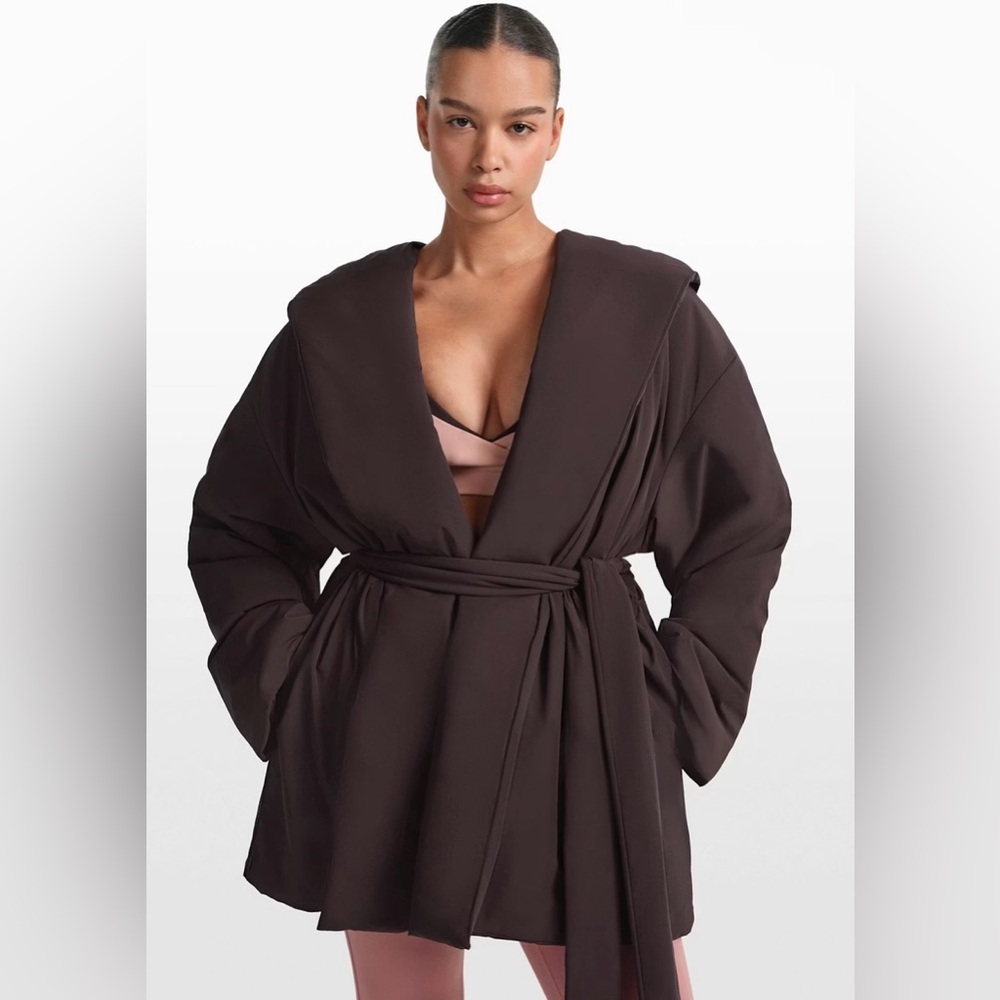 NikeSKIMS Woven Nylon Women's Wrap Coat - Size S